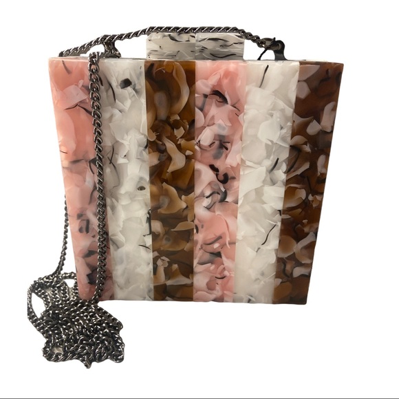 Zara Handbags - ZARA Marble Effect Box Shoulder Bag Purse Clutch. NWOT👛👛👛EUC